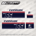 1985 1986 1987 Evinrude 65 hp Super Commercial decal set 0282506