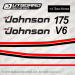 1983 Johnson 175 hp V6 decal set 0393261, 0392699