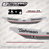 1987 1988 Johnson 9.9 hp decal set  0398992, 0398973, 0398974, 0397718, 0397719, 0397720