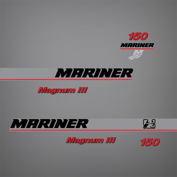 Details about   Mariner Outboard 150hp Ski Magnum Decal Set OEM 37-824104A95 