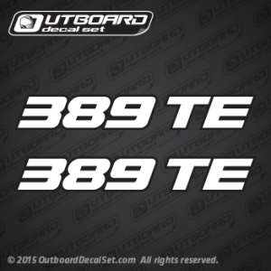Javelin model 389 TE hull decal set letters stickers