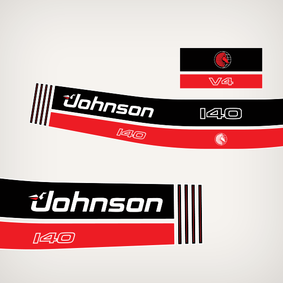 1991 Johnson 140 hp decal set 0435211