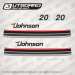 1985 Johnson 20 hp 0393819 DECAL SET 