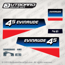 1980 Evinrude 4.5 hp, 5 hp decal set (Outboards)