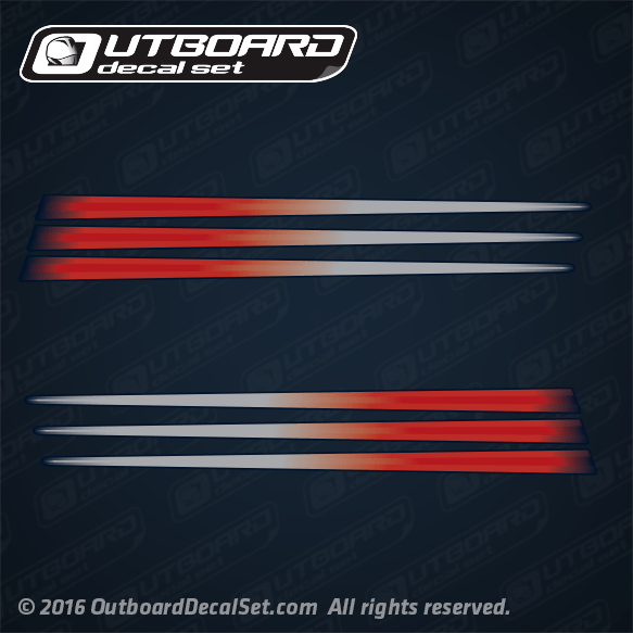 2002 2003 2004 2005 Evinrude Port/Starboard stripes decal set 0215241 0215242