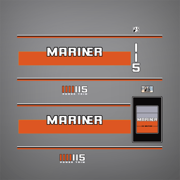 1979-1980 Mariner 115 hp decal set 87133A79