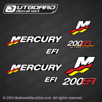 2000 Mercury Racing 200 EFI Nitro series decal set