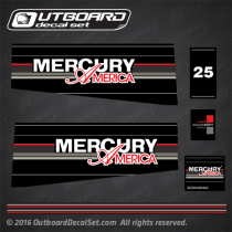 1988-1998 Mercury America 25 hp decal set 13480A93