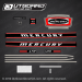 1971 Mercury 40 - 4 hp decal set
