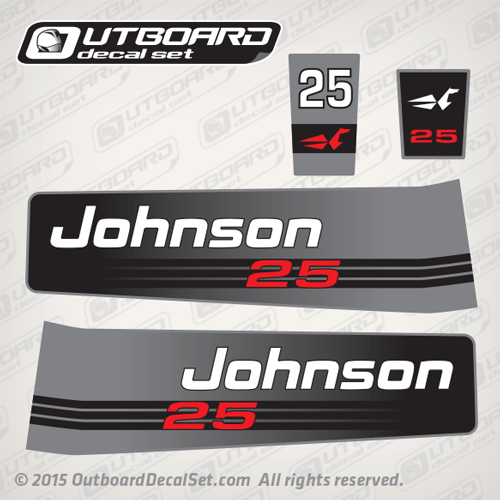1992-1994 Johnson 25 hp decal set