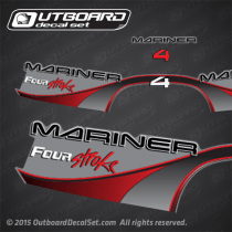 1999-2005 Mariner 4 hp FourStroke decal set 803638A99 803580T1