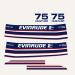 1975 Evinrude 75 hp hustler decal set 0279830, 0279720