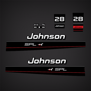 1995-1996 Johnson 28 hp SPL decal set 0437739 , 0341349, 0341350