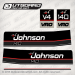 1989-1990 Johnson 140 hp V4 VRO decal set 0433150