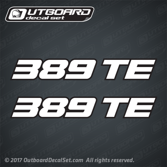 Javelin 389 TE boat decal set