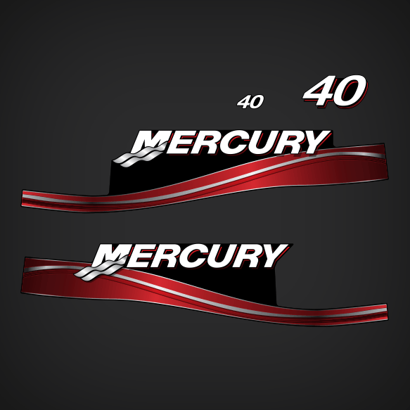 2002-2005 Mercury 40 hp Decal Set 883524A05