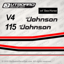 1983 Johnson 115 hp V4 decal set 0393280, 0392707