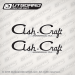 Ash Craft Jacksonvile, Fla. Decal Set