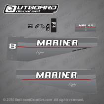 1990 1991 1992 1993 Mariner 8 hp outboard decal set (Outboards)
