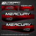 1994 1995 1996 1997 1998 MERCURY Outboards 40 hp decal set Red Design III 814323A96