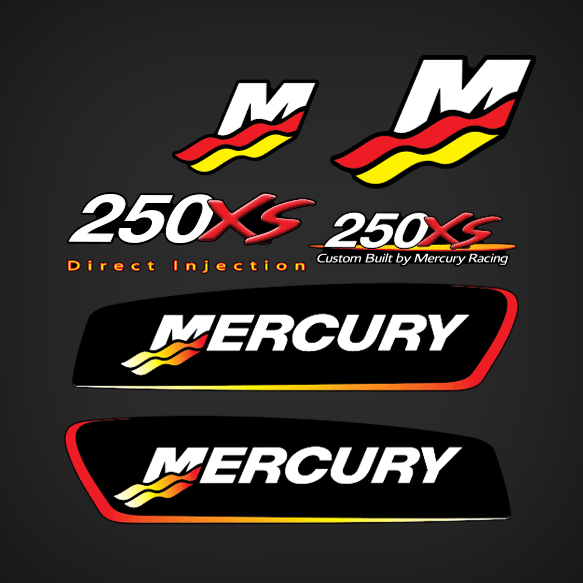 2001-2006 Mercury Racing Alien HNRB 250XS direct injection Custom decal set