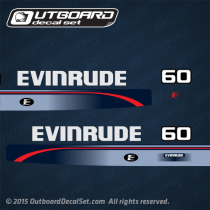 1995-1997 Evinrude 60 hp decal set 0284837 