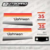 1980 Johnson 35 hp Manual decal set 0390353, 0390257, 0390258