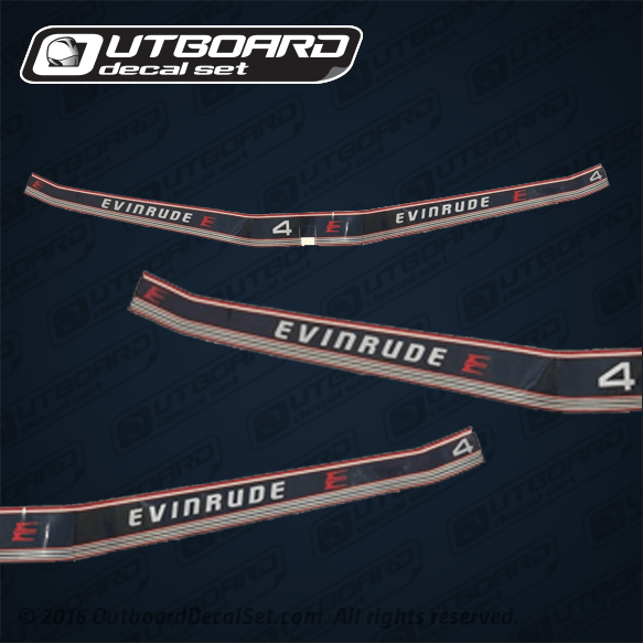 1991 Evinrude 4 hp decal set 0284071