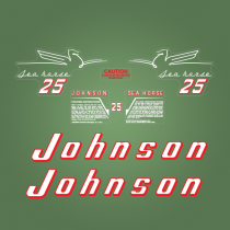 1954 Johnson 25 hp outboard decal set RD-15 RDL-15 RD-16 RDL-16