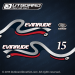 1999 2000 Evinrude 15 hp 4 Stroke (Four Stroke) White Version decal set 0285248, 0285260