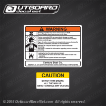 2010 century boat co. 2400 inshore warning and caution decal kit