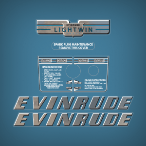 1952 Evinrude 3 Hp Lightwin decal set 