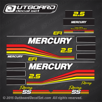 1993 1994 1995 1996 1997 Mercury Racing 2.5 EFI Drag Race SS decal set 