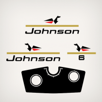 1967 Johnson 6 hp decal set 0381488, 0382606 CD-24 and CDL-24 