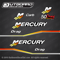 1999-2004 Mercury Racing 50 hp Drag decal set