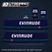 1986 1987 1988 Evinrude 25 hp decal set 0283334, 0283335