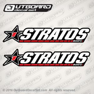 1991-1997 1 Star Stratos Boats decal set