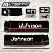 1989-1990 Johnson 30 hp decal set 0433645, 0433647, 0433644, 0433643