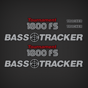 Bass Tracker Tournament 1800 FS Boat Decal Set