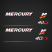 1996-2009 Mercury Racing 40 hp 40xs Custom Built decal set 