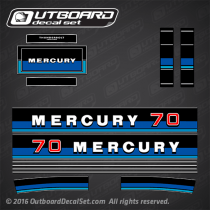 1983 mercury 70 hp decal set 