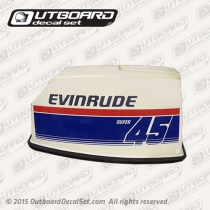 1985 1986 1987 Evinrude 45 hp Super Commercial decal set 0282505, 0282683, 0282658, 0282647