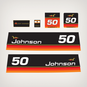 1974 Johnson 50 hp decal set 0386521 0386238