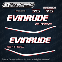 2009-2013 Evinrude 75 hp decal set E-TEC Blue Models. 0215536, 0215664, 0215542, 0215541, 0215880, 0215881, 0215661, 0215539, 0215896