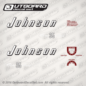 1957 Johnson 35 hp Electric decal set 
