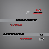 2001-2002 Mariner 60 Hp Four Stroke Decal Set