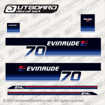 (2) 1979 Evinrude 70 hp decal set 0281305, 0281306