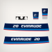 1975 Evinrude 20 hp decal set 0279811, 0279812 (Outboards)