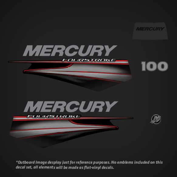 Mercury 75hp four stroke outboard decals/sticker kit 