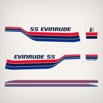 1977 Evinrude 55 hp decal set 0281077